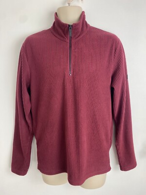 Regatta Elson II Herren Pullover Half Zip Micro Fleece Oberteil Spice Mulberry Größe M