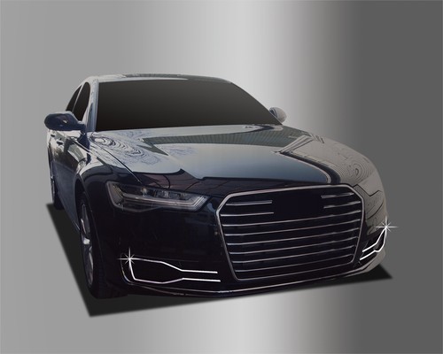 Chrome Fog Lamp Molding Garnish Trim 2p For 2016 2017 Audi A6 - Picture 2 of 9