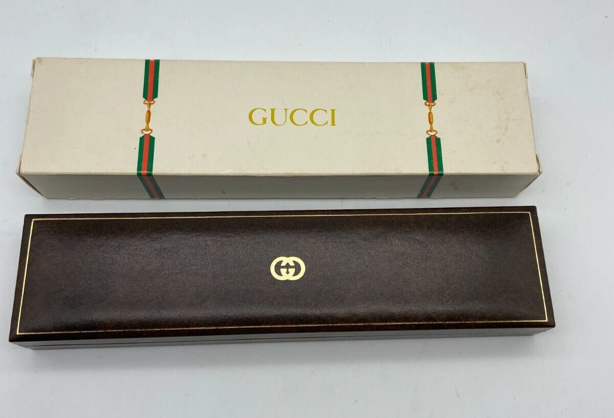 Boîtier de montre Gucci vintage long marron #1535