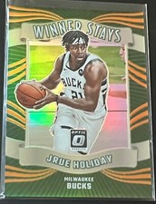 JRUE HOLIDAY 2023-24 PANINI OPTIC WINNER STAYS ORANGE SP 10/39