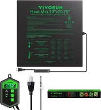 VIVOSUN 20"x20.75" Seedling Heat Mat W/Thermostat Warmer Heating Pad for Plant