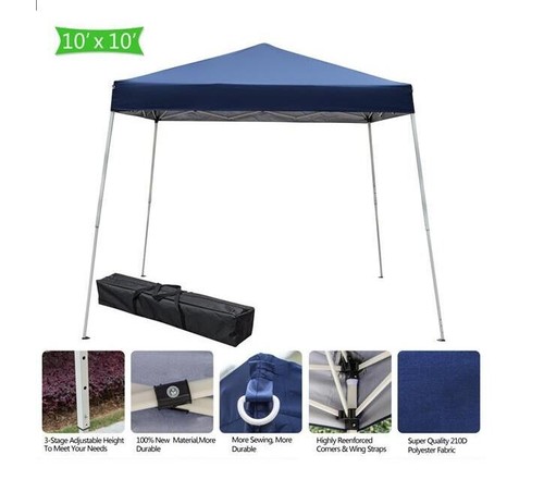 3*3m Oxford cloth spray iron pipe no cloth blue portable folding shed - Picture 3 of 9