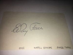 Jon Warden 1968 World  Champion Detroit Tigers Signed 3x5 index Card