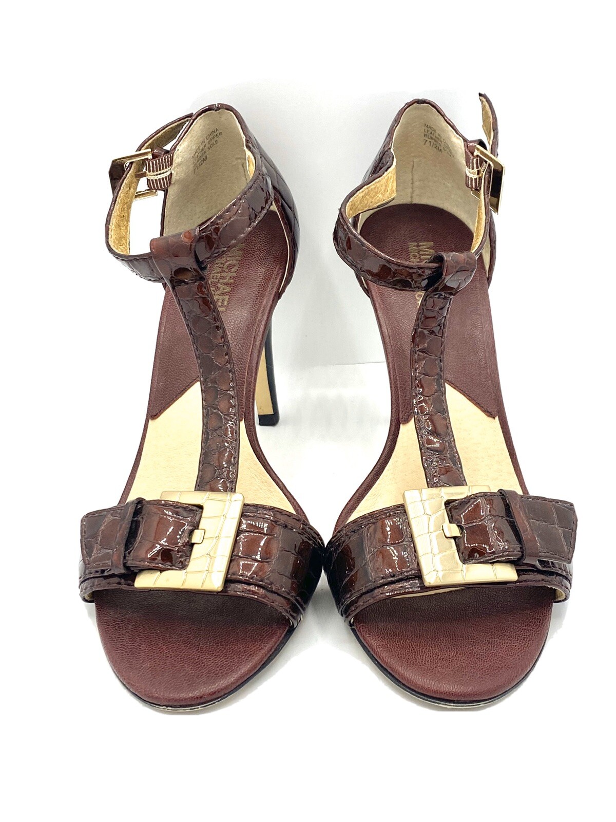 Michael Kors Brown Leather Sandals with 