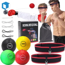 Boxing Reflex Ball Headband Set for Adults & Kids Fight Speed Training Equipment