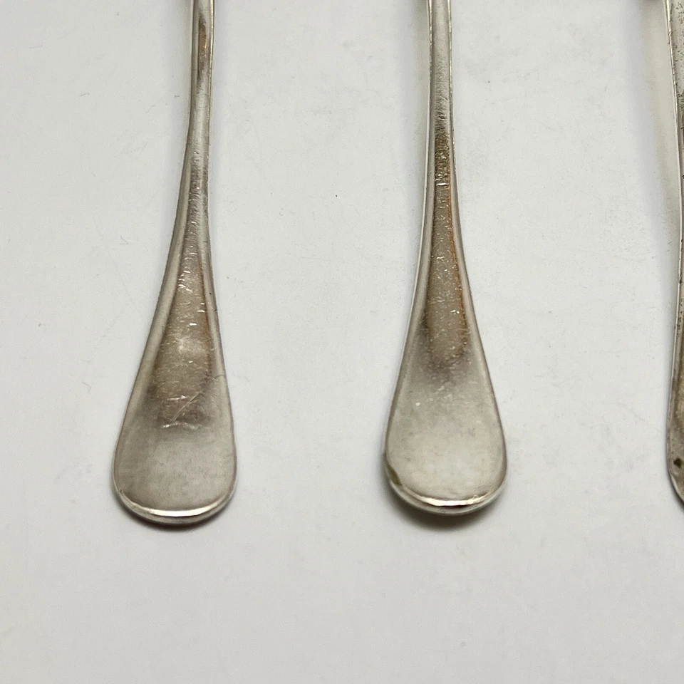 F Broggi Silver Plate Shell Spoon Twisted Handle SL Engraved 4Pc - Image 2 of 4