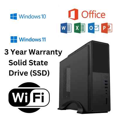 Computer PC günstig Intel Core i3 8GB RAM 256GB SSD Office 24 DVD/CD Laufwerk Win 11