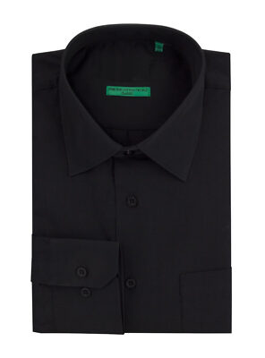 DTI BB Signature Mens Modern Classic Fit 2 Ply Pure Cotton Solid Dress