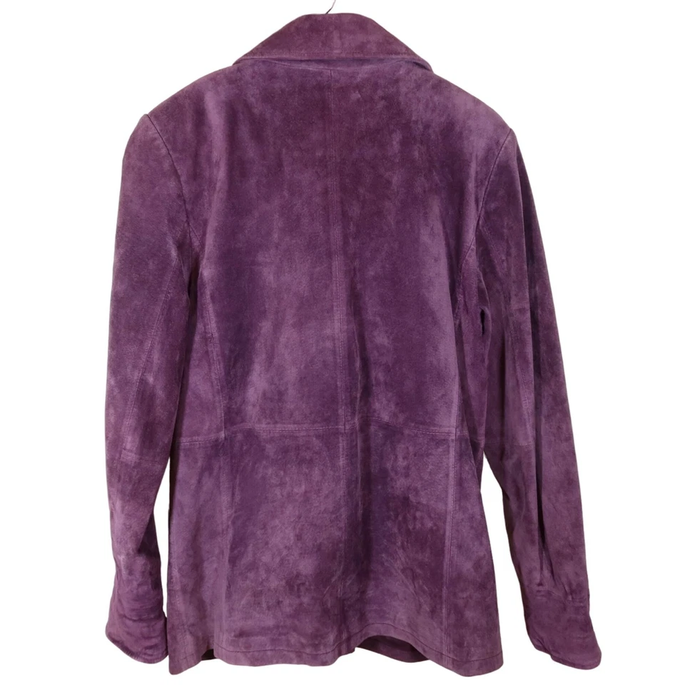 BERNARDO COLLECTION Chaqueta Forrada con Botones Cuero Gamuza Púrpura Talla Sp Foto 3 de 4