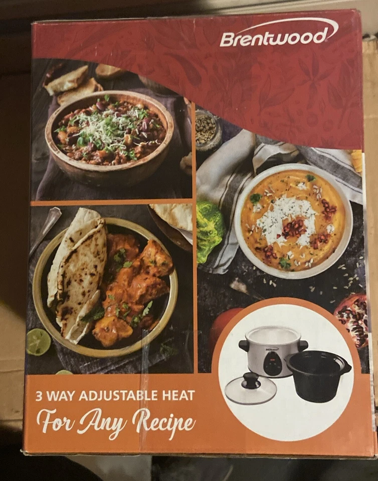 Brentwood SC-115S: olla de cocción lenta de 1,5 cuartos de galón, 3 ajustes de acero inoxidable - plateada Foto 3 de 3