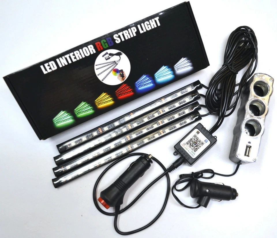 LED RGB Multi-Colors Light Strip Interior Under Car Seat Dash Upgrade Lamp CAL3 - Image 3 of 4