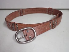 Leather Riveted Studded Casual Belt from the Buckle NWOT Sz M
