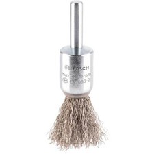 Bosch PRO 0,2 mm gecrimpte Inox Stahldraht Bleistiftb&uuml;rste 15 mm 6 mm Schaft
