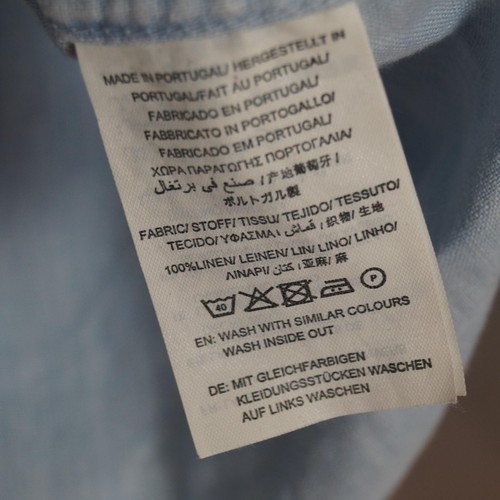 GANT THE LINEN Men Shirt Size M Regular Fit Blue Button-Down Collar - Picture 6 of 10