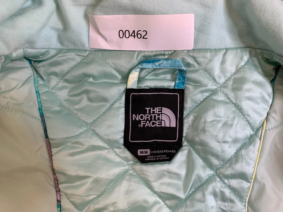 The North Face Womens Jacket Medium Blue Floral Hyvent Hoodie Insulated Outdoors - Image 4 of 4