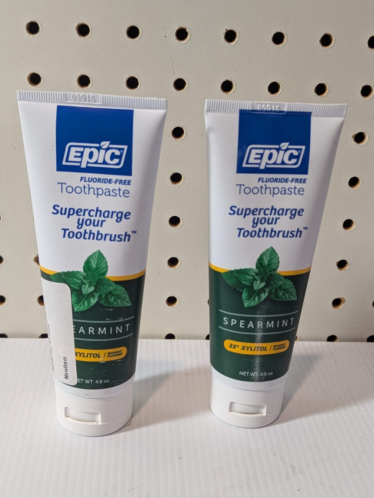TWO Epic Dental Anticavity Fluoride Free Toothpaste - Spearmint 4.9 oz Paste