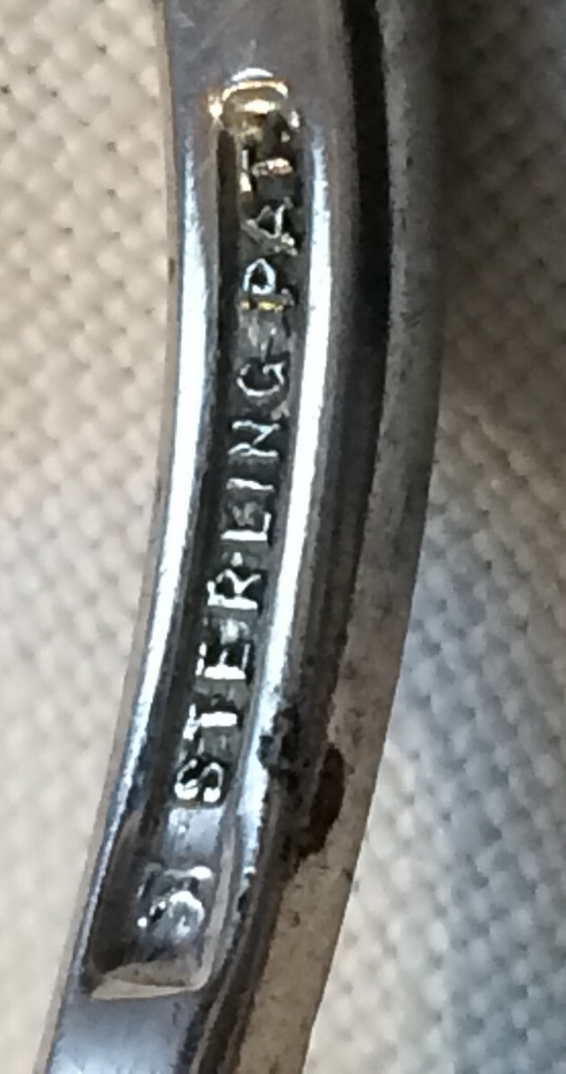 Vintage Sterling Curved Baby Spoon Sterling Drury Lane Monogrammed