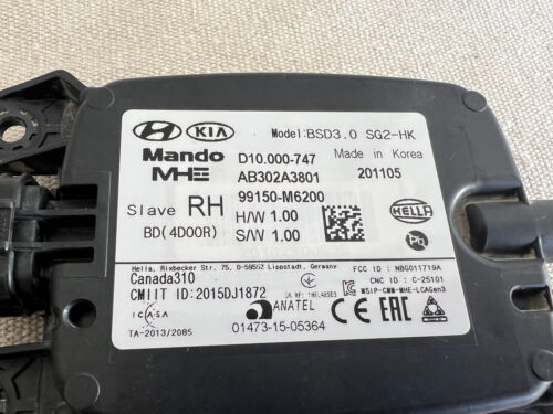 Módulo sensor de alerta de punto ciego para pasajero derecho Kia Forte 2019-2021 99150-M6200 - Imagen 4 de 4