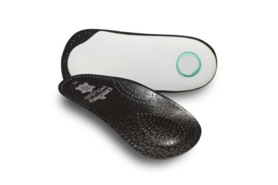 HOLIDAY BLACK 3/4 Leather Ultra Light, Thin, Semi-Rigid Orthotic with Metatarsal
