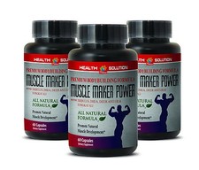 Muscle Building - MUSCLE MAKER PLUS - Promote Natural Muscle Development - 3 Bot