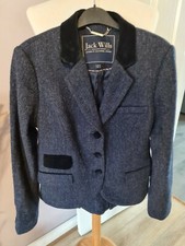 Superb Ladies Designer Jack Wills Pure Wool Jacket Uk 12 Rrp £199.00