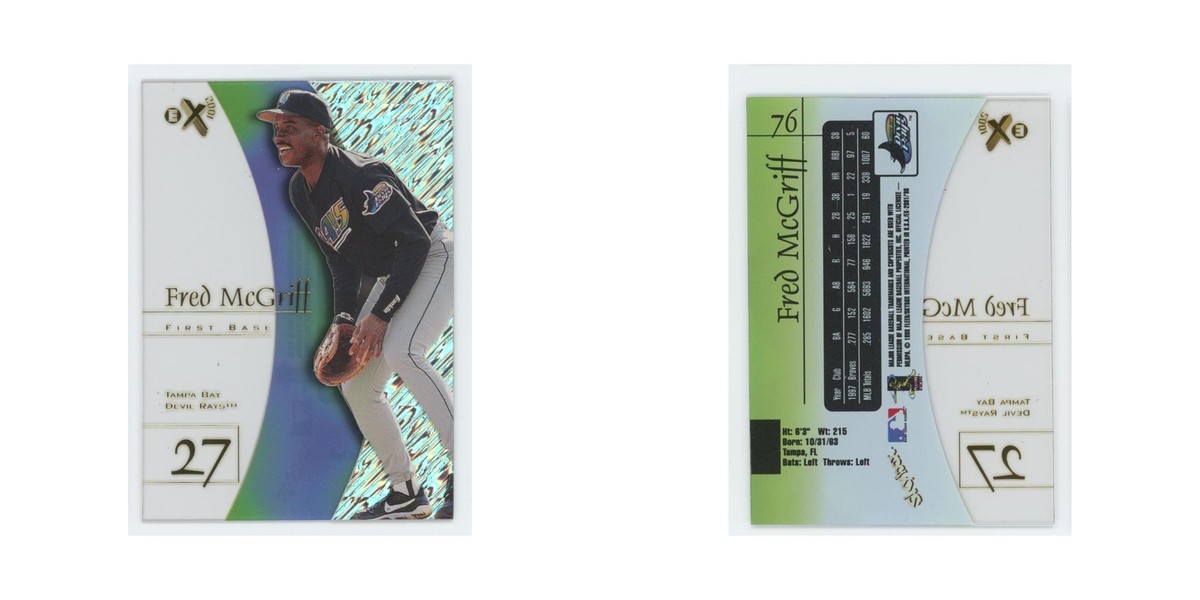 Fred McGriff 1998 SkyBox E-X2001 Acetate #76 Tampa Bay Devil Rays 