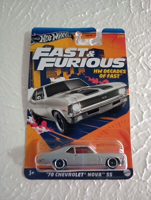 2024 Hot Wheels Fast & Furious Series Decades of Fast 2/5 '70 CHEVROLET NOVA SS