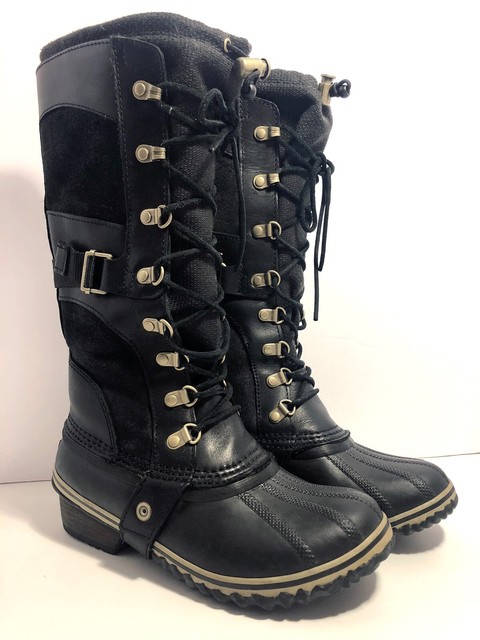 sorel waterproof black boots
