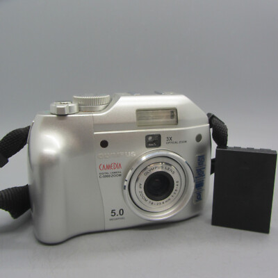 Olympus Digital Camera Camedia C-5000 Zoom 5.0MP Silver Tested