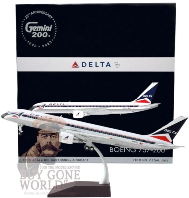 B757-200 Delta Luft Linien N607DL Widget mit Ständer - Gemini Jets G2DAL1263