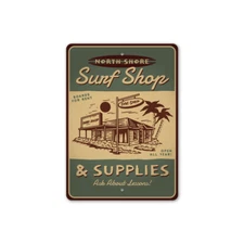 Surf Shop And Supplies Beach Surfing Signs