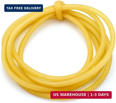 QWORK 10FT 3/8'' OD 1/4'' ID Natural Latex Rubber DIY Tube for Home, Laboratory