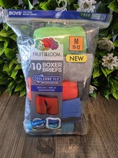 Boys Fruit Of The Loom Boxer Briefs Size Medium 10-12 