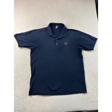 Gildan DryBlend Navy Blue Walmart Logo Polo Shirt Mens Medium Short Sleeve
