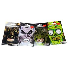NWT Vintage Halloween Werewolf Zombie Witch Vampire Teeth Costume Accessories  