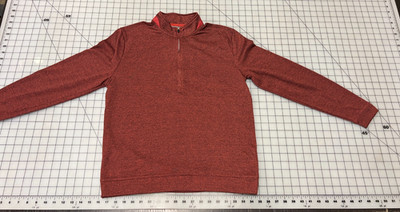 Johnnie O Sweater Mans Medium ''Red Golf Surf'' Reflex Fleece Performance Pullover