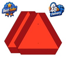 T R Metal Slow Moving Vehicle Sign - Reflective Triangle Sign - 2 Pack