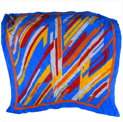 VTG Casca for Magid SQUARE SILK SCARF Blue/Orange/Red/Yellow AVANT GARDE Geo 33''
