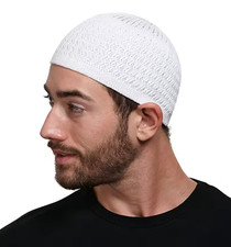 Muslim Prayer Beanie Hat Unisex Warm Knitted Kippah Winter Cap Men Islam
