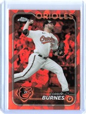 2024 Topps Chrome Sapphire Corbin Burnes Orange #501 SN 25 Orioles MLB Card