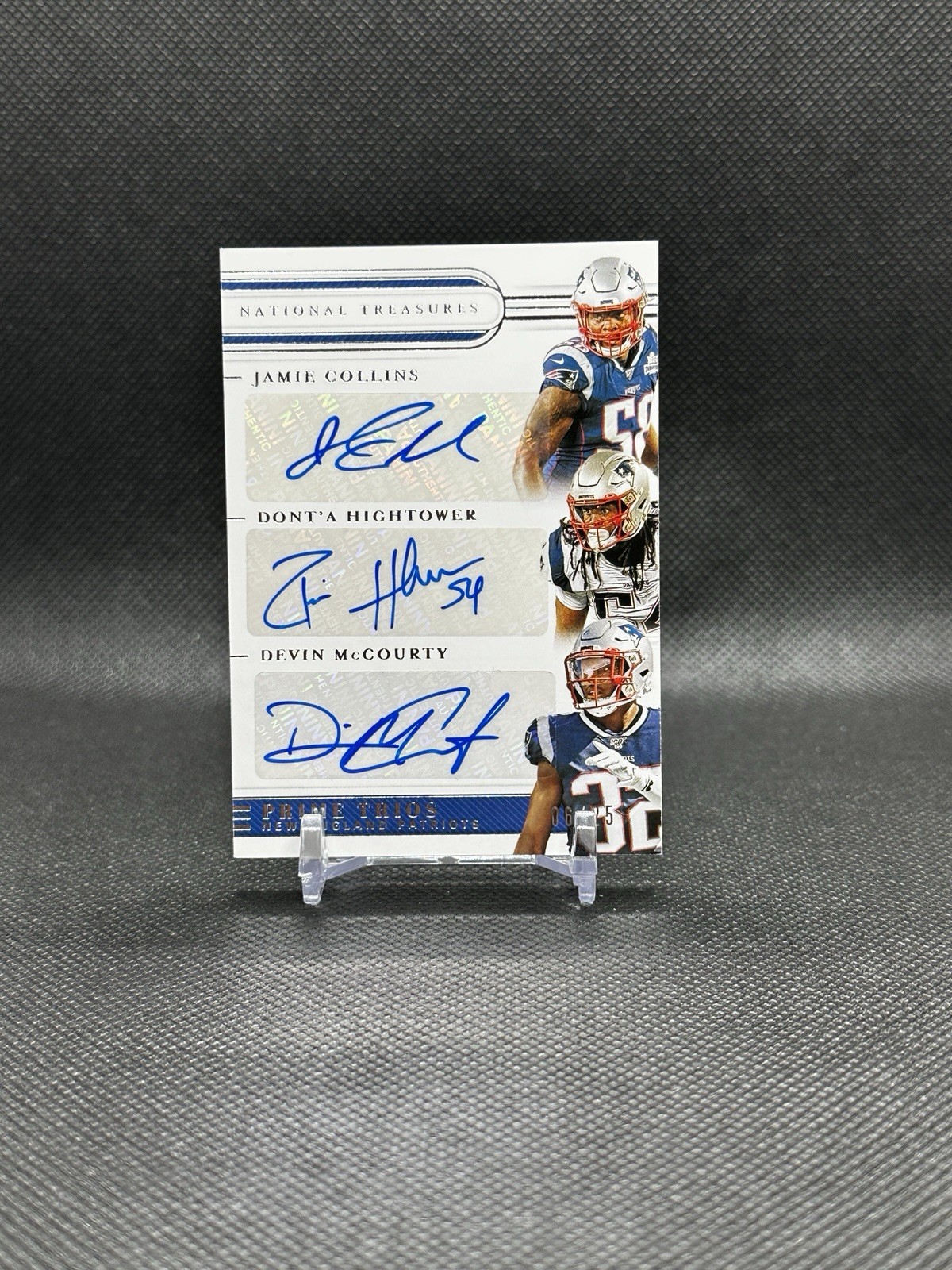 2019 National Treasures Patriots Prime Trios Auto McCourty Hightower Collins /25