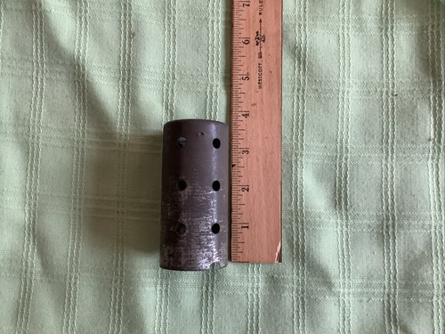 Antique Tube Shield 3.5” Tall 1 & 5/8” OD  With Holes