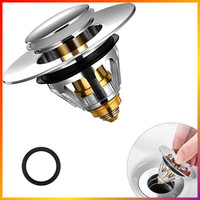 Waschbecken Abflussstopfen Universal Pop Up Mit Anti-Verstopfungs-Sieb 34-38 Mm