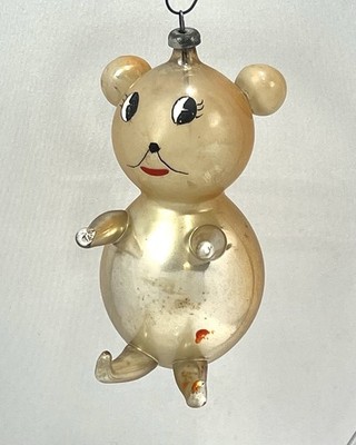 Vintage Carlini Chipmunk Bear Mouse Animal Italian Glass Christmas Ornament