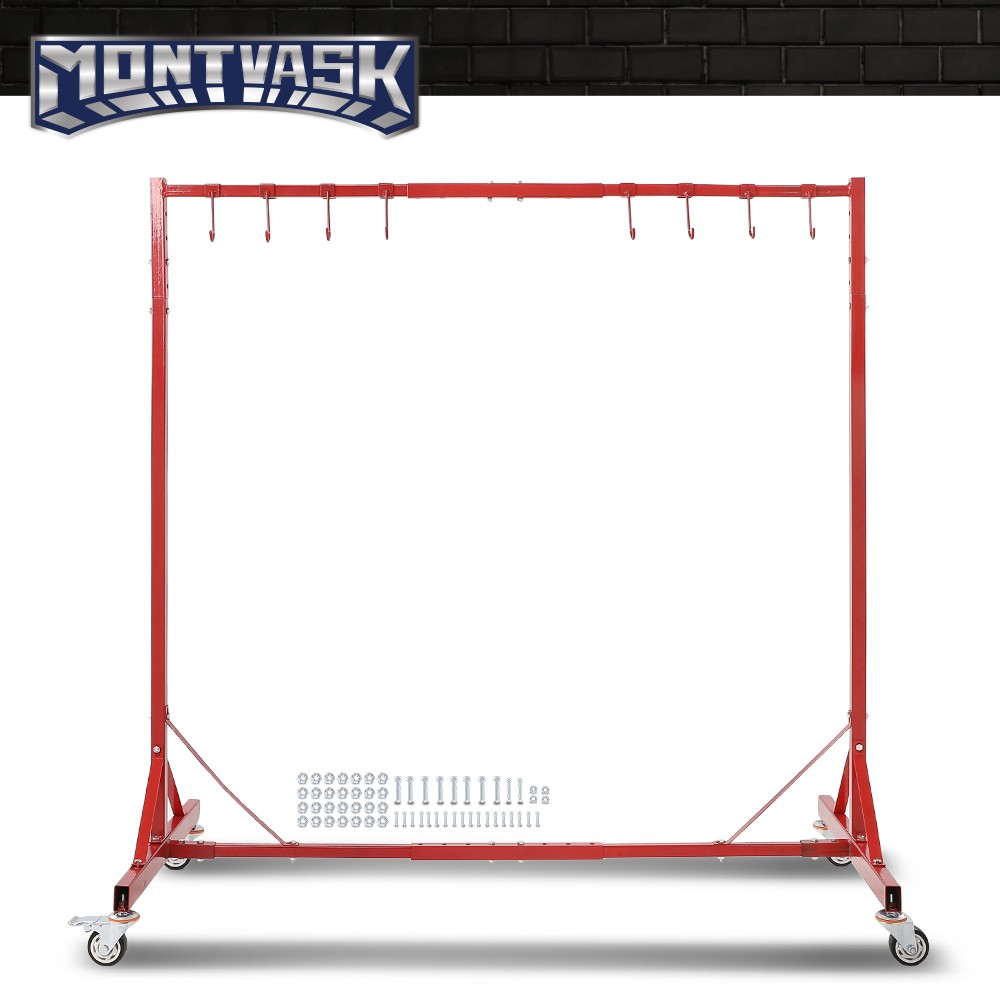 Automotive Spray Painting Rack W/8 Hooks Auto Body Paint Stand Booth Hood Parts