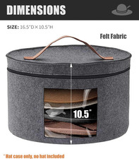 Hat Box, Travel Hat Storage Box Foldable Hat Boxes for Women Storage, Space-s...