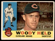 1960 Topps #178  WOODY HELD  Cleveland Indians  VGEX (Line)
