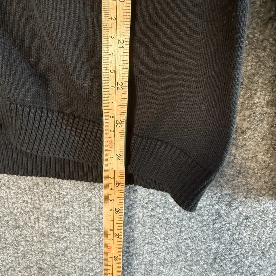 Suéter Lacoste Mujer 36 Negro Pequeño Gris Cárdigan Botón Delantero Dinero Antiguo Foto 4 de 4