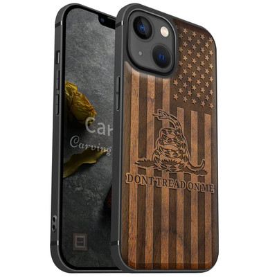 Carveit Magnetic Wood Case For Iphone 13 Mini Case Natural Wood Soft Tpu Unique