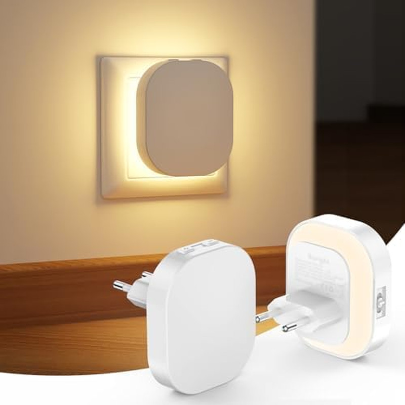 Luce Notturna LED con Sensore Movimento - 2 Pezzi Pronti all'Uso